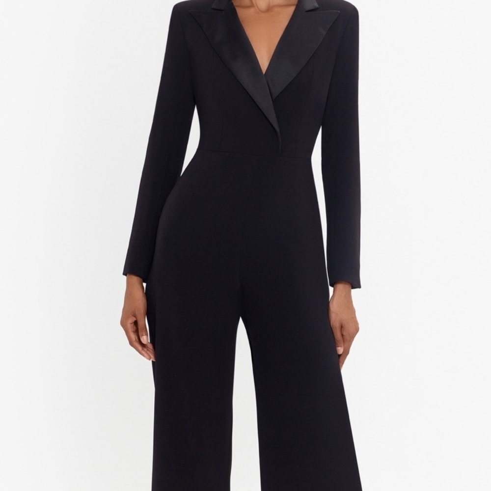 SHEIN Black Jumpsuit with Blazer-Style Top and Wide-Leg Elegance